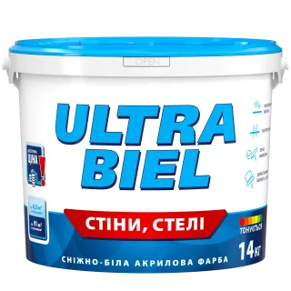 Фарба акрилова водоемульсійна Sniezka Ультра Бель 14кг / 10л